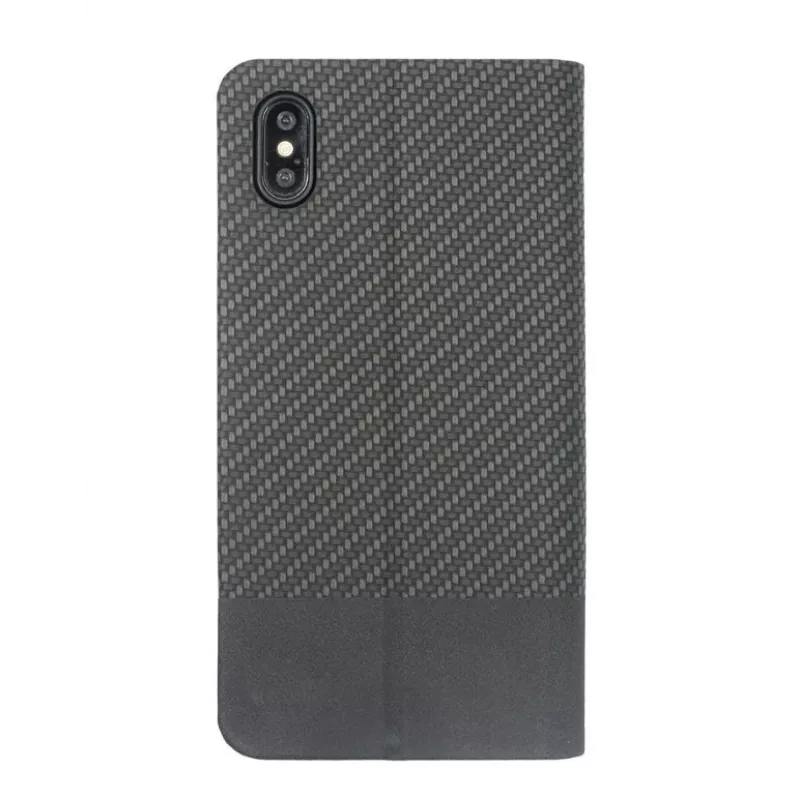 Custodia a libro per telefono Tellur Carbon per iPhone XS – nero
