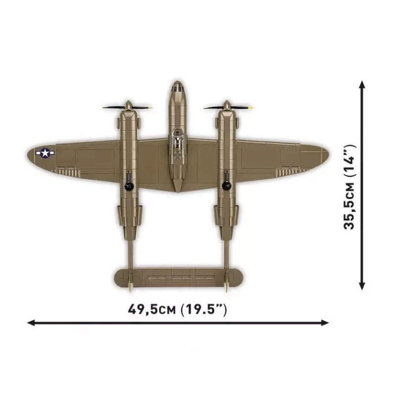 Mattoncini Cobi Lockheed P-38H Lightning set 5763 — modellino in scala, modello aereo da collezione