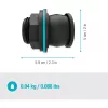 Connettore per serbatoio Push IN, G 1 e G 3/4 (nero, per spessori di parete da 2-10 mm)