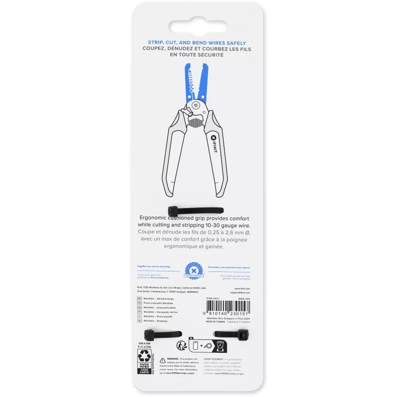 iFixit IF145-547-1 Mandible spelafili, fino a 4,75 mm², nero/blu
