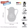 Thermos ROTPUNKT 1,2 L, avorio — 24 h caldo / 36 h freddo, manico, 199×255 mm