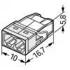 Wago 2273-202 connettore/separatore per cavi trasparente, bianco