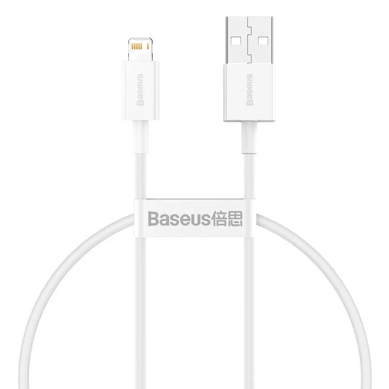 Cavo Baseus Superior Series USB a Lightning, 2,4A, 0,25m (bianco)
