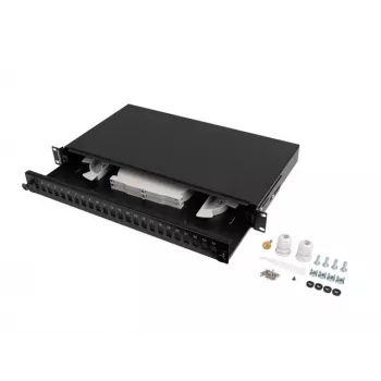 Patch panel in fibra ottica rack 1U 24x SC/LC 19