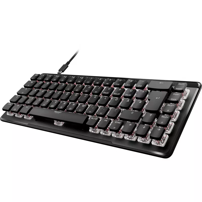 Vulcan II Mini Air, tastiera gaming nera, layout DE, TITAN II Optical Red