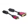 Cavo HDMI - DVI DeLOCK 84343 3,0 m connettore maschio / connettore maschio