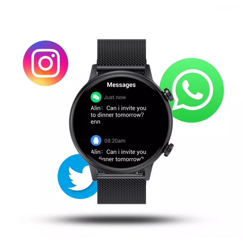 Smartwatch Manta Alexa Mini SWU502BK nero