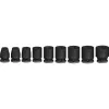 Set di bussole per avvitatore a impulsi Bosch 3/8 inch, 9 pezzi, nero, standard