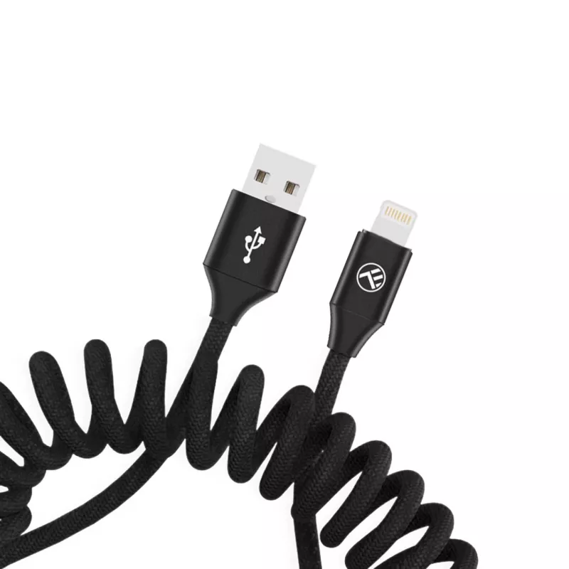 Cavo dati USB-Lightning Tellur Extendable 3A, 1,8 m, nero