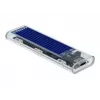 Case per SSD DeLOCK 42620 case esterno per SSD M.2 NVME PCIe con connettore femmina USB Type-C, trasparente