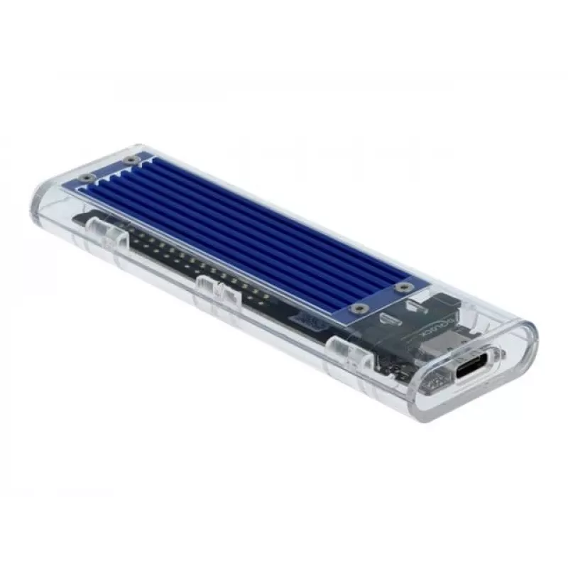 Case per SSD DeLOCK 42620 case esterno per SSD M.2 NVME PCIe con connettore femmina USB Type-C, trasparente