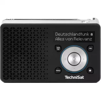 Radio portatile TECHNISAT DIGITRADIO 1 A — DAB+/FM, display OLED, USB-C, cuffie 3,5 mm, 1 W, nero/argento