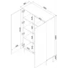 Vetrina Cama Meble PALAZZO BIS 1000×390×1660 mm bianco opaco