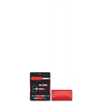 Set da manicure da viaggio ZWILLING Twinox 97092-002-0, custodia in pelle rossa, 5 pezzi