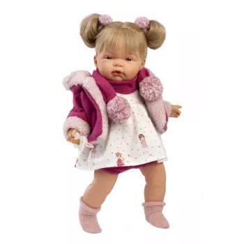 Bambola Joelle 38 cm di Llorens — bambola neonato che piange con tratti realistici e corpo morbido