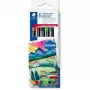 Staedtler Design Journey Around the World Europa 3001 C6-1 pennarelli a doppia punta, 6 pz.