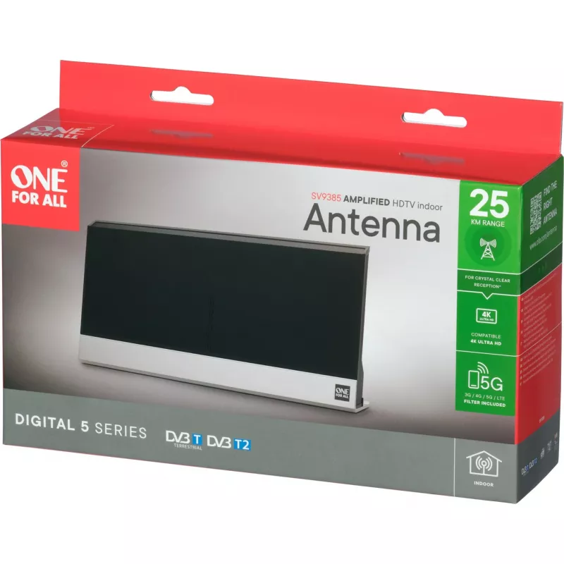 Antenna per interni One For All SV 9385 DVB-T DVB-T2 nero