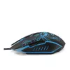 Esperanza MX203 SCORPIO - mouse - USB - blu - mouse - ottico - 6 tasti - nero