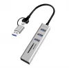 Hub USB 3.0 USB-A, slot SD/microSD, 2in1