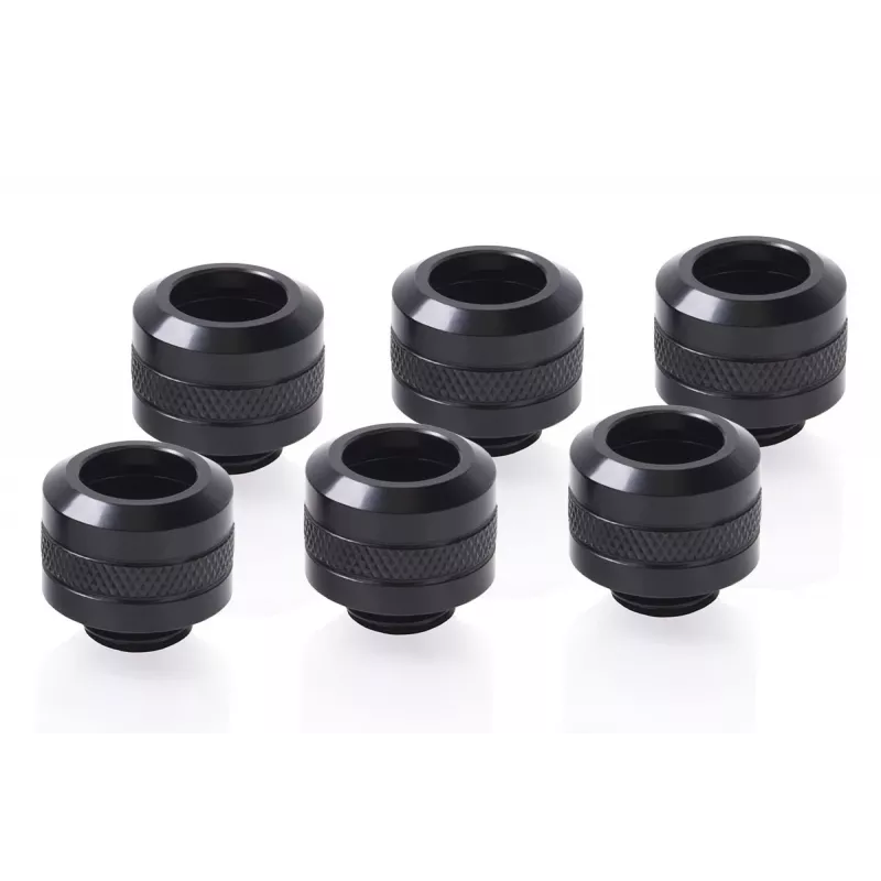 Kit raccordi Alphacool 17475 — raccordi in ottone, nero, Ø 22 mm, H 20 mm