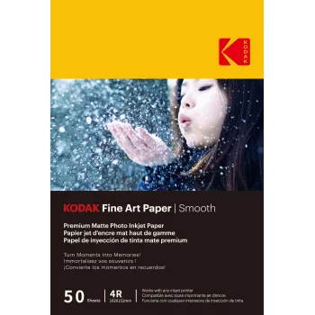 Kodak Fine Art Paper 230g opaco rivestito liscio 4/6x50