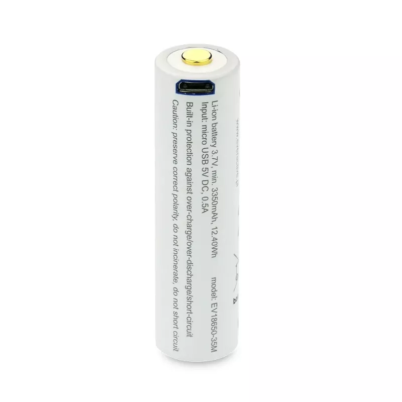 Batteria ricaricabile Li-Ion 18650 3,7V everActive 3500mAh (1 pz.) micro-USB con protezione