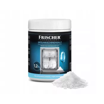 Sale speciale per lavastoviglie FRISCHER FR00101_1200, 1,2 kg, sale addolcitore d'acqua in contenitore di plastica