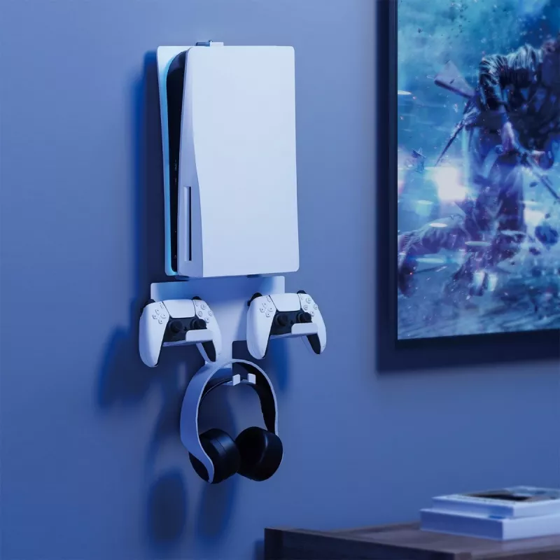 Supporto da parete MACLEAN RS181 per PlayStation 5 — design salvaspazio, installazione semplice
