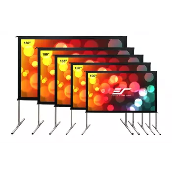 Elite Screens | Schermo per proiezione mobile outdoor Yard Master 2 WV-Dual | OMS100H2-DUAL | Diagonale 100 pollici | 16:9 | Larghezza immagine visibile (B) 222 cm