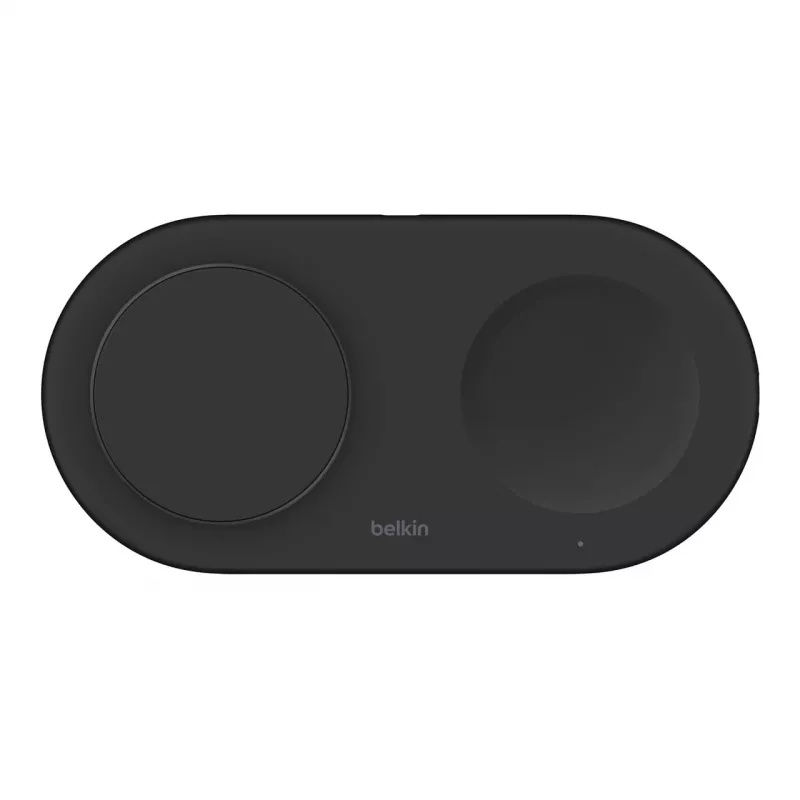 Belkin WIZ021VFBK – stazione di ricarica wireless 2-in-1 con tecnologia Qi2 15 W, nero