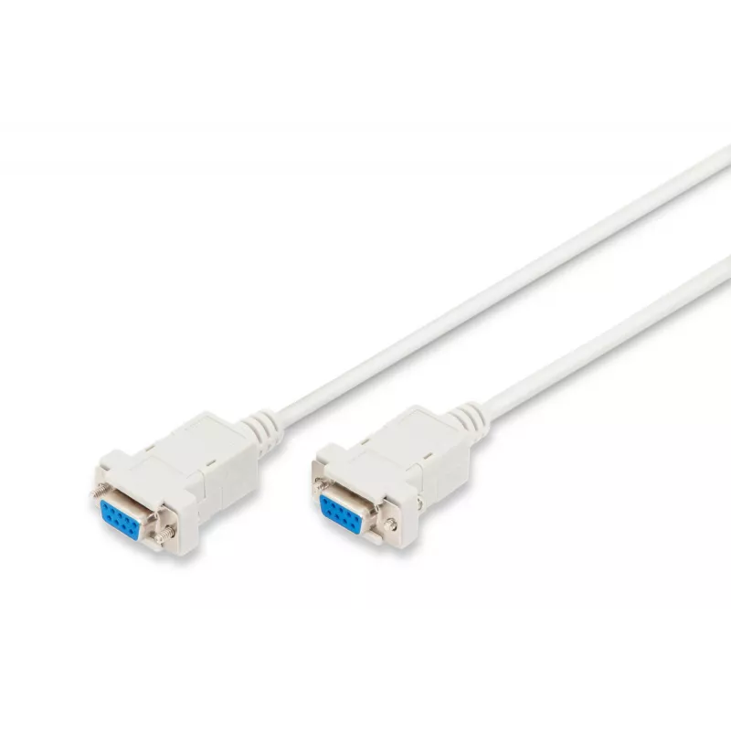 Assmann cavo di collegamento null-modem. D-Sub9 F/F. 3,0 m. coperchi a scatto. beige (AK-610100-030-E)