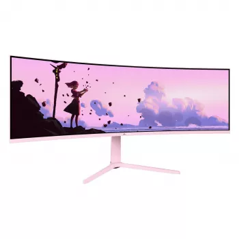 Monitor curvo Arozzi Nova 49” (124,5 cm) Dual QHD 5120×1440 LED VA 32:9 4 ms rosa