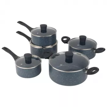 Set di pentole Russell Hobbs RH02818EU7, set di pentole in pietra da 5 pezzi