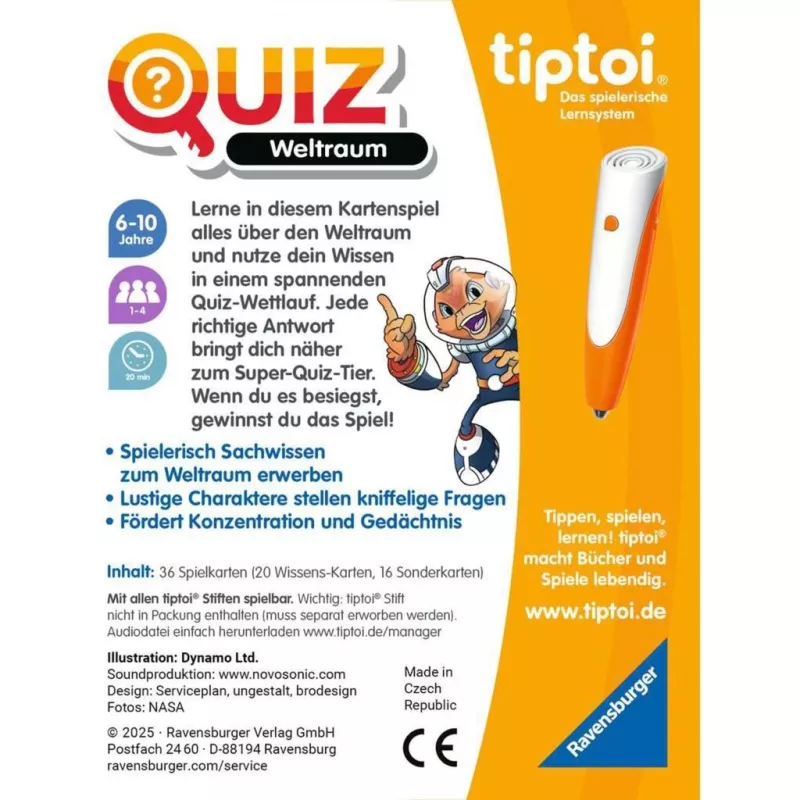 tiptoi Quiz spazio, gioco quiz