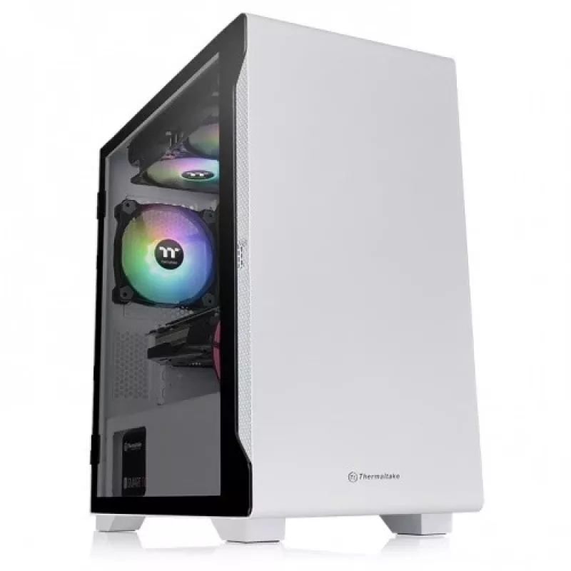 Case per PC Thermaltake S100 Tempered Glass Snow Edition Micro Tower bianco