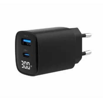 Caricabatterie mobile Gembird TA-UC-PDQC30LCD-BK-01 ricarica rapida nero