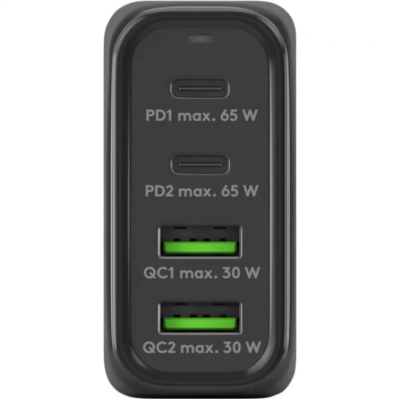 Goobay 64817 caricabatterie per dispositivi mobili cuffie - smartphone - tablet nero AC ricarica rapida per interni (64817)