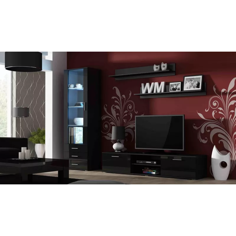 Cama supporto TV SOHO 180 nero/nero lucido