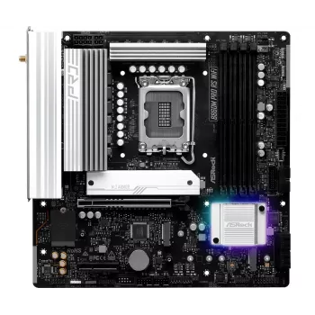 Scheda madre ASRock B860M Pro RS WiFi — Intel B860, LGA 1851, micro ATX, DDR5, 4 DIMM, 3x M.2, 2.5Gb LAN, Wi‑Fi, Bluetooth