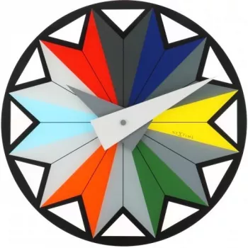 NeXtime orologio 8163 Circus, Ø43 cm, da parete, nero/multicolore