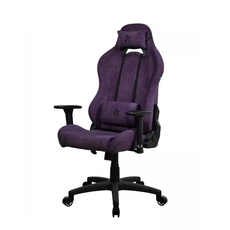 Sedia gaming Arozzi Torretta SoftFabric viola – design ergonomico, braccioli regolabili, schienale reclinabile