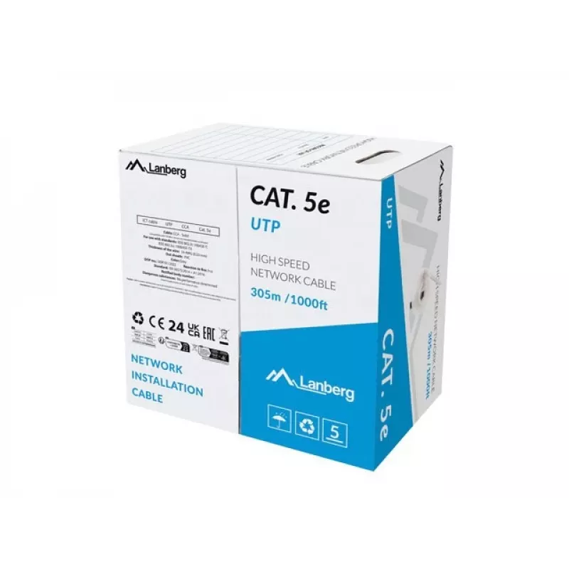 Lanberg LCU5-15CC-0305-S cavo di rete grigio 305 m Cat.5/Cat.5e U/UTP (UTP)