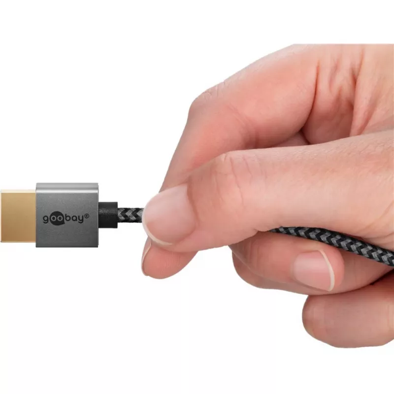 Cavo HDMI Plus Slim High-Speed con Ethernet, 8K @ 60Hz grigio, 2 metri