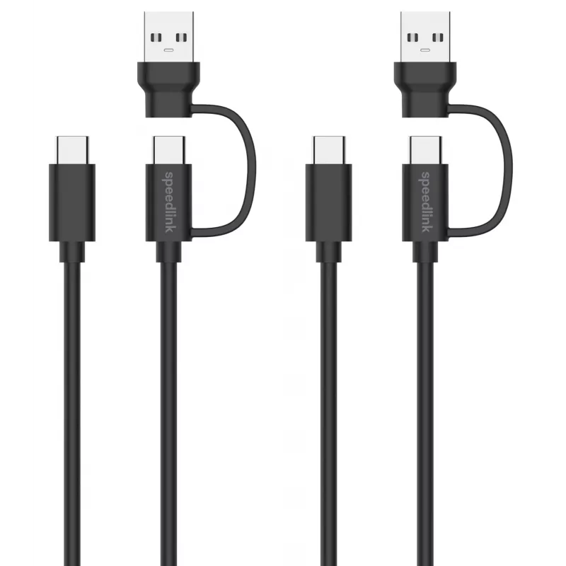 Cavo USB 3.2 Gen 1 (3.1 Gen 1) Speedlink SL-460101-BK, 3 m, USB A/USB C a USB C, nero