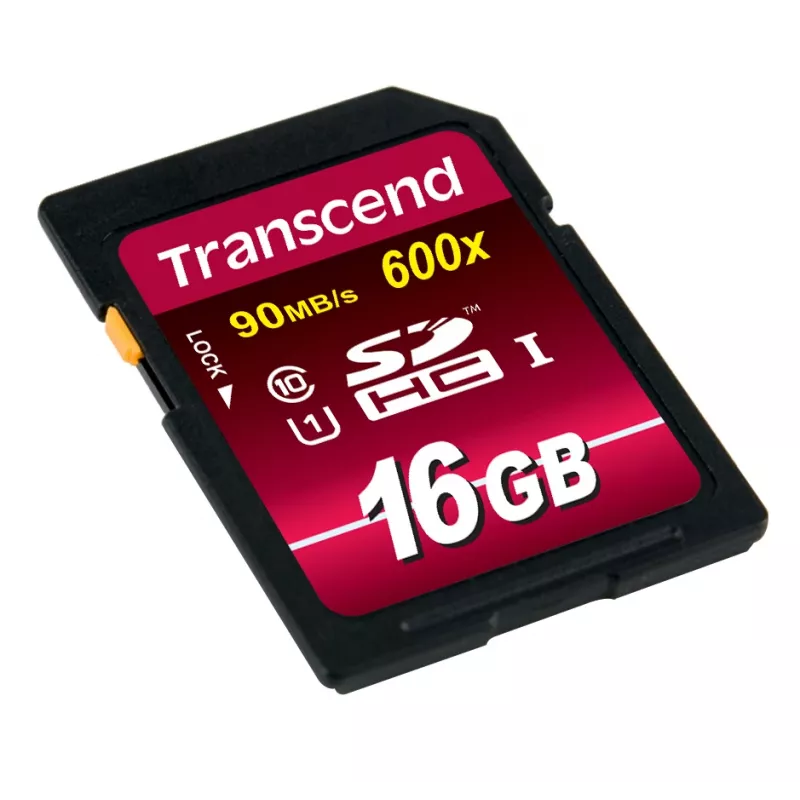 Memoria flash Transcend 16GB SDHC Classe 10 UHS-I 600x TS16GSDHC10U1