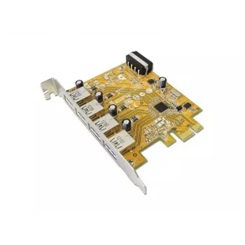 Adattatore scheda di interfaccia PCIe USB 3.2 Gen 1 (5 Gbit/s) interno — Sunix USB4300N, 78×121×18 mm