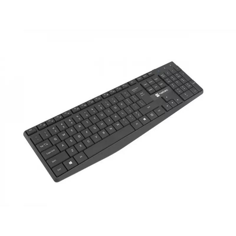 Natec Squid NZB-1989 Kit tastiera e mouse wireless, layout US, nero