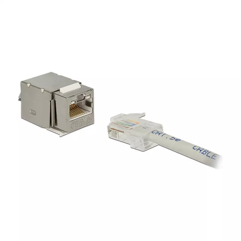 Delock 86404 modulo Keystone RJ45 Secure Cat.6 a LSA, bianco