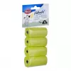 Sacchetti per deiezioni Trixie Lemon Scented M — 20 pezzi per rotolo, 4 rotoli (80 sacchetti), plastica gialla