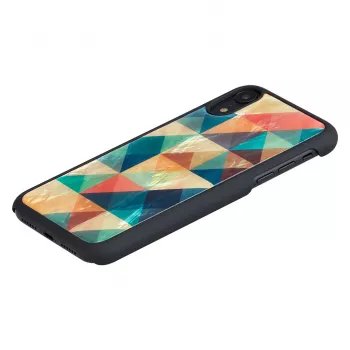 Custodia per smartphone iKins per iPhone XR — Mosaic nero custodia protettiva